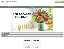 Tablet Screenshot of mariesflowershop.com